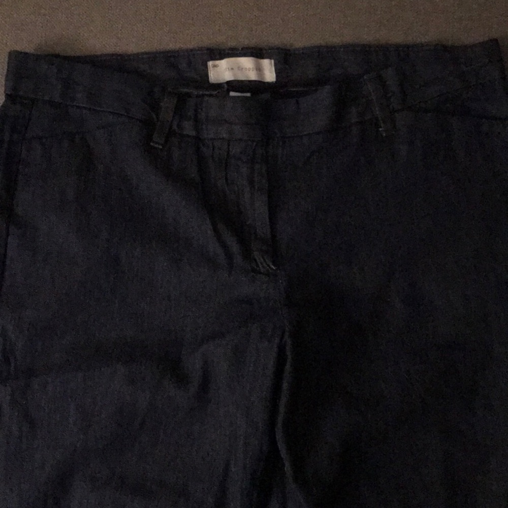 Gap chambray slim cropped trousers